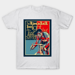 Retro Cycling Print Poster Hard as Nails T-Shirt